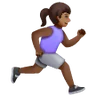 Woman Running Facing Right: Medium-Dark Skin Tone Emoji 🏃🏾‍♀️‍➡️ image - Samsung style