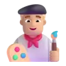 Man Artist: Medium-Light Skin Tone Emoji 👨🏼‍🎨 image - Microsoft 3D Fluent style