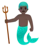 Merman: Dark Skin Tone Emoji 🧜🏿‍♂️ image - Google Noto Color style