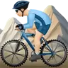 Man Mountain Biking: Light Skin Tone Emoji 🚵🏻‍♂️ image - Apple style