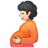 Pregnant Person: Light Skin Tone Emoji 🫄🏻 image - Samsung style