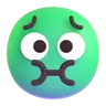 Nauseated Face Emoji 🤢 image - Microsoft 3D Fluent style