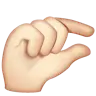 Pinching Hand: Light Skin Tone Emoji 🤏🏻 image - WhatsApp style