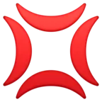 Anger Symbol Emoji 💢 image - Facebook Meta style