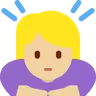 Woman Bowing: Medium-Light Skin Tone Emoji 🙇🏼‍♀️ image - Twitter / X (Twemoji) style