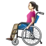 Woman In Manual Wheelchair: Light Skin Tone Emoji 👩🏻‍🦽 image - WhatsApp style