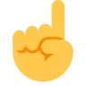 ホワイトアップポインティングインデックス Emoji ☝ image - Tossface style