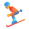 Emoji Sciatore ⛷ image - Microsoft 3D Fluent style