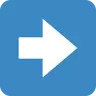 Right Arrow Emoji ➡ image - Twitter / X (Twemoji) style