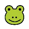 หน้ากบ Emoji 🐸 image - OpenMoji style