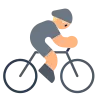 Person Biking: Medium-Light Skin Tone Emoji 🚴🏼 image - Tossface style