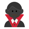 Vampire: Dark Skin Tone Emoji 🧛🏿 image - Tossface style