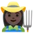 Woman Farmer: Dark Skin Tone
