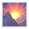 山の日の出 Emoji 🌄 image - WhatsApp style
