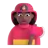Woman Firefighter: Medium-Dark Skin Tone