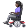 Woman In Motorized Wheelchair: Dark Skin Tone Emoji 👩🏿‍🦼 image - Samsung style