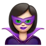 Woman Supervillain: Light Skin Tone Emoji 🦹🏻‍♀️ image - WhatsApp style