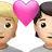 Couple With Heart: Person, Person, Medium-Light Skin Tone, Light Skin Tone