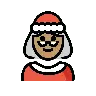 Mrs. Claus: Medium Skin Tone Emoji 🤶🏽 image - OpenMoji style