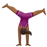 Woman Cartwheeling: Medium-Dark Skin Tone Emoji 🤸🏾‍♀️ image - WhatsApp style