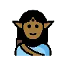Man Elf: Medium-Dark Skin Tone Emoji 🧝🏾‍♂️ image - OpenMoji style