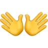Znak otwartych rąk Emoji 👐 image - Apple style