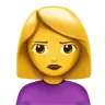 Woman Pouting Emoji 🙎‍♀️ image - Apple style