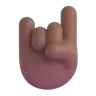 Sign Of The Horns: Medium-Dark Skin Tone Emoji 🤘🏾 image - Microsoft 3D Fluent style