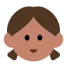 Girl: Medium Skin Tone Emoji 👧🏽 image - Tossface style