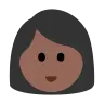 Woman: Medium-Dark Skin Tone Emoji 👩🏾 image - Tossface style