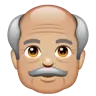 Old Man: Medium-Light Skin Tone Emoji 👴🏼 image - WhatsApp style