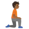 Person Kneeling Facing Right: Medium-Dark Skin Tone Emoji 🧎🏾‍➡️ image - Google Noto Color style