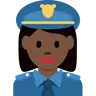 Woman Police Officer: Dark Skin Tone Emoji 👮🏿‍♀️ image - Twitter / X (Twemoji) style