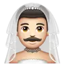 Man With Veil: Light Skin Tone Emoji 👰🏻‍♂️ image - WhatsApp style
