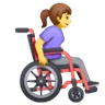 Woman In Manual Wheelchair Facing Right Emoji 👩‍🦽‍➡️ image - Samsung style