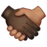 Handshake: Dark Skin Tone, Medium Skin Tone Emoji 🫱🏿‍🫲🏽 image - WhatsApp style