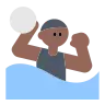 Person Playing Water Polo: Medium-Dark Skin Tone Emoji 🤽🏾 image - Tossface style