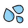 Sweat Droplets Emoji 💦 image - OpenMoji style