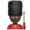 Woman Guard: Dark Skin Tone Emoji 💂🏿‍♀️ image - WhatsApp style