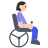 Woman In Motorized Wheelchair: Light Skin Tone
