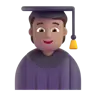 Student: Medium Skin Tone Emoji 🧑🏽‍🎓 image - Microsoft 3D Fluent style