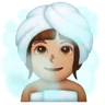 Woman In Steamy Room: Medium Skin Tone Emoji 🧖🏽‍♀️ image - Samsung style