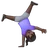Woman Cartwheeling: Dark Skin Tone