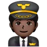 Pilot: Dark Skin Tone Emoji 🧑🏿‍✈️ image - Samsung style