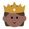 Person With Crown: Medium Skin Tone Emoji 🫅🏽 image - Tossface style