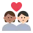 Couple With Heart: Person, Person, Medium Skin Tone, Light Skin Tone