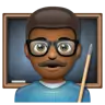 Man Teacher: Medium-Dark Skin Tone Emoji 👨🏾‍🏫 image - WhatsApp style
