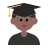 Man Student: Medium-Dark Skin Tone