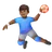 Man Playing Handball: Medium-Dark Skin Tone