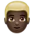 Man: Dark Skin Tone, Blond Hair